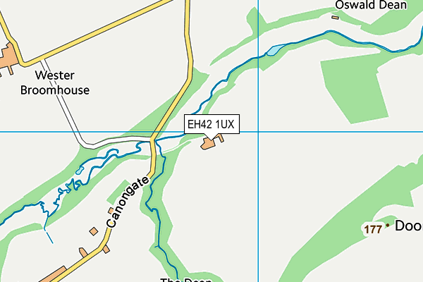 EH42 1UX map - OS VectorMap District (Ordnance Survey)