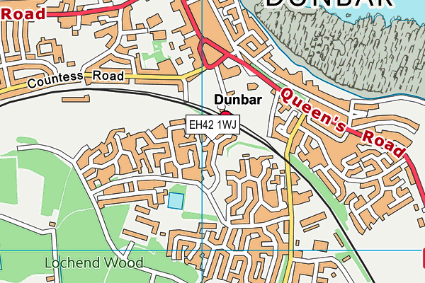 EH42 1WJ map - OS VectorMap District (Ordnance Survey)