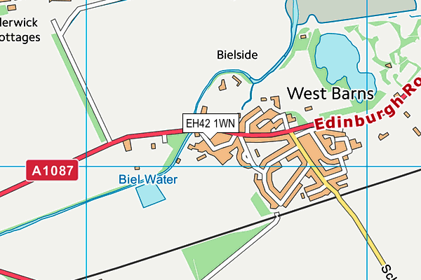 EH42 1WN map - OS VectorMap District (Ordnance Survey)