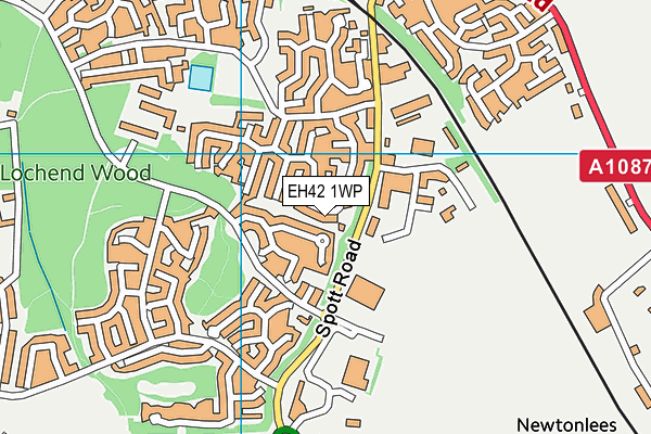 EH42 1WP map - OS VectorMap District (Ordnance Survey)