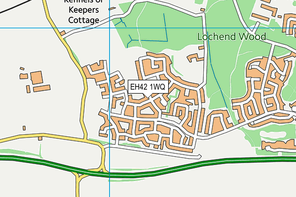 EH42 1WQ map - OS VectorMap District (Ordnance Survey)