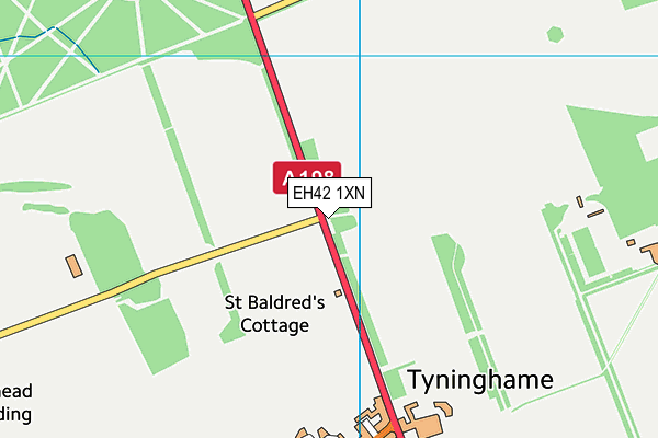 EH42 1XN map - OS VectorMap District (Ordnance Survey)