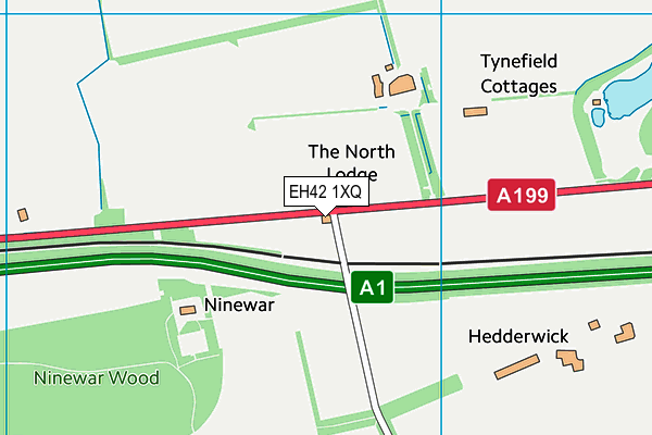 EH42 1XQ map - OS VectorMap District (Ordnance Survey)