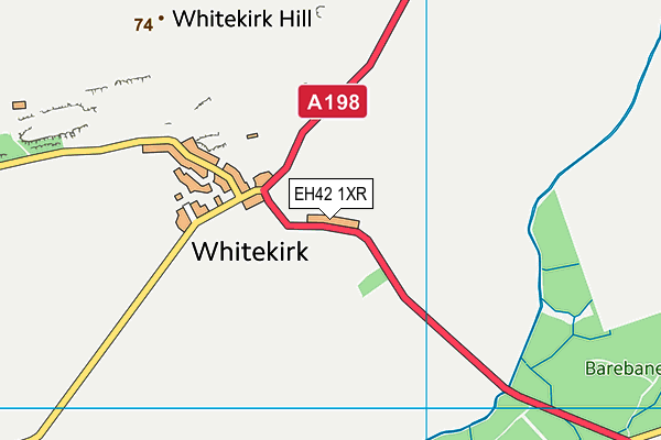 EH42 1XR map - OS VectorMap District (Ordnance Survey)