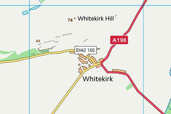 EH42 1XS map - OS VectorMap District (Ordnance Survey)