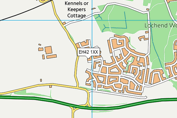 EH42 1XX map - OS VectorMap District (Ordnance Survey)