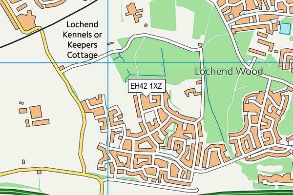 EH42 1XZ map - OS VectorMap District (Ordnance Survey)