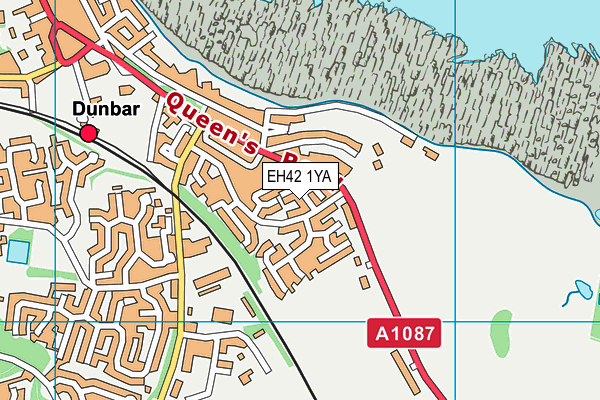 EH42 1YA map - OS VectorMap District (Ordnance Survey)