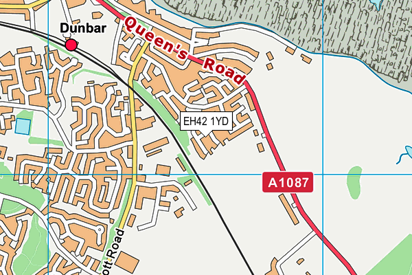 EH42 1YD map - OS VectorMap District (Ordnance Survey)