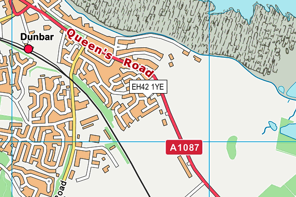 EH42 1YE map - OS VectorMap District (Ordnance Survey)