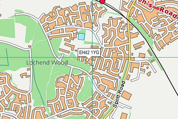 EH42 1YG map - OS VectorMap District (Ordnance Survey)