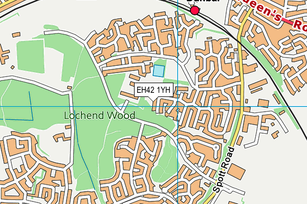 EH42 1YH map - OS VectorMap District (Ordnance Survey)