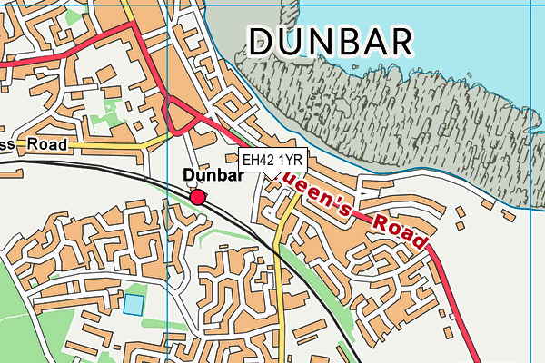 EH42 1YR map - OS VectorMap District (Ordnance Survey)