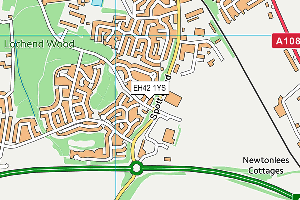 EH42 1YS map - OS VectorMap District (Ordnance Survey)