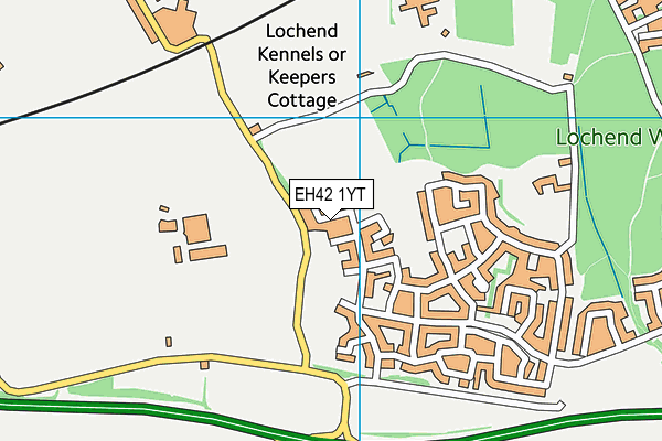 EH42 1YT map - OS VectorMap District (Ordnance Survey)