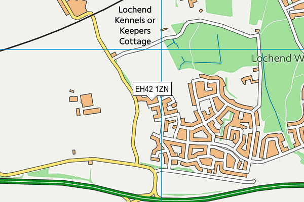 EH42 1ZN map - OS VectorMap District (Ordnance Survey)