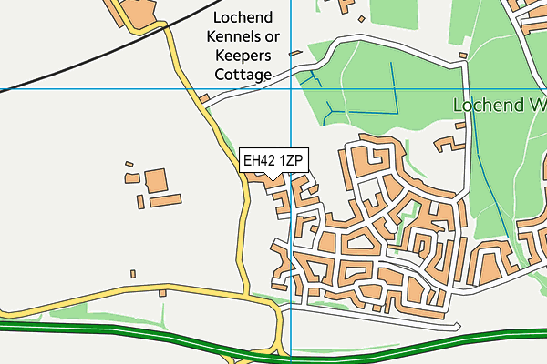 EH42 1ZP map - OS VectorMap District (Ordnance Survey)