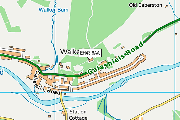 EH43 6AA map - OS VectorMap District (Ordnance Survey)