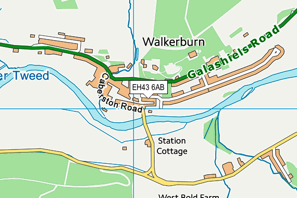 EH43 6AB map - OS VectorMap District (Ordnance Survey)