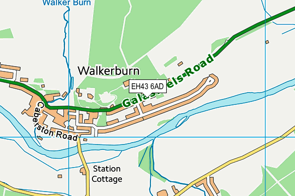 EH43 6AD map - OS VectorMap District (Ordnance Survey)