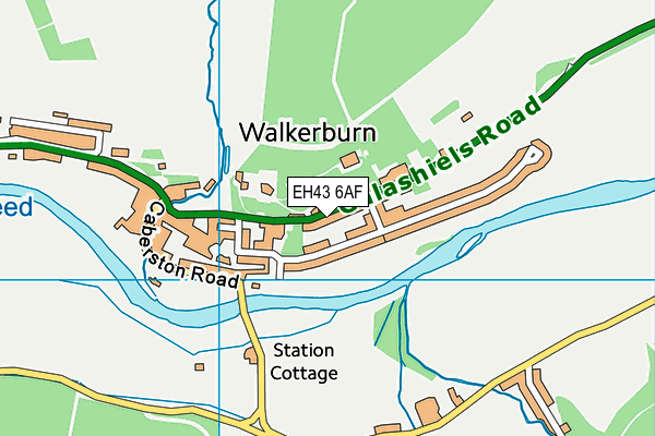 EH43 6AF map - OS VectorMap District (Ordnance Survey)