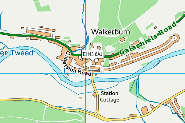 EH43 6AJ map - OS VectorMap District (Ordnance Survey)