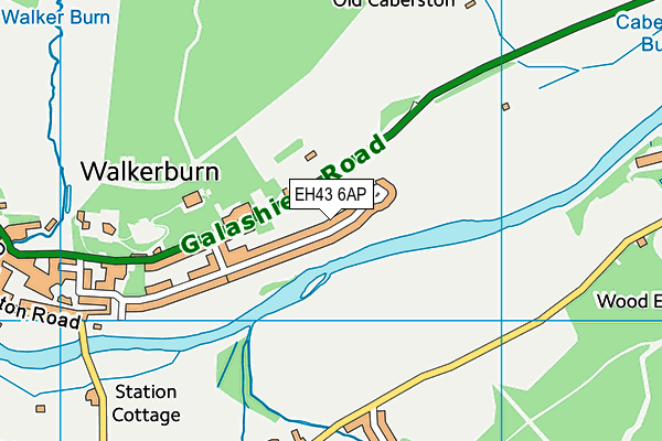 EH43 6AP map - OS VectorMap District (Ordnance Survey)