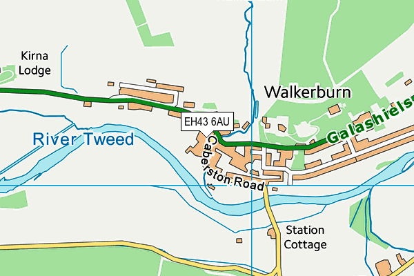 EH43 6AU map - OS VectorMap District (Ordnance Survey)