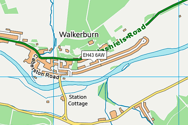 EH43 6AW map - OS VectorMap District (Ordnance Survey)