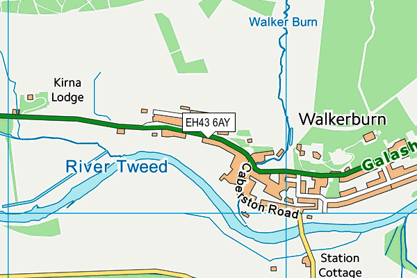 EH43 6AY map - OS VectorMap District (Ordnance Survey)