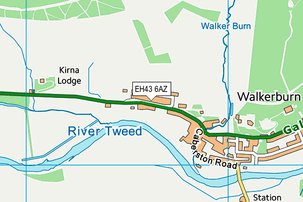 EH43 6AZ map - OS VectorMap District (Ordnance Survey)