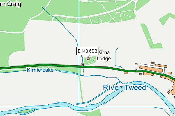 EH43 6DB map - OS VectorMap District (Ordnance Survey)