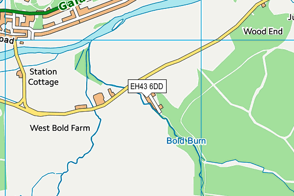 EH43 6DD map - OS VectorMap District (Ordnance Survey)