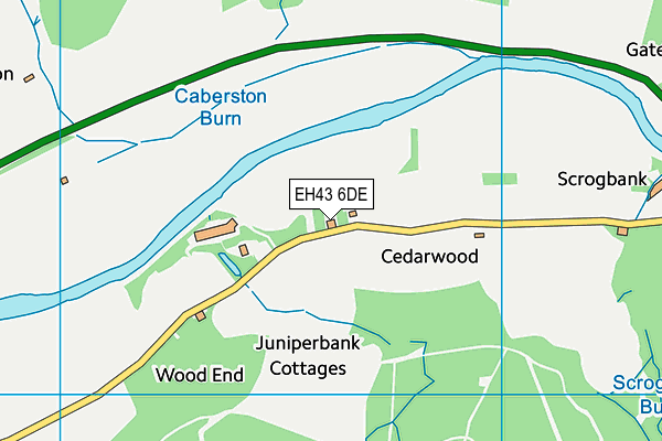 EH43 6DE map - OS VectorMap District (Ordnance Survey)