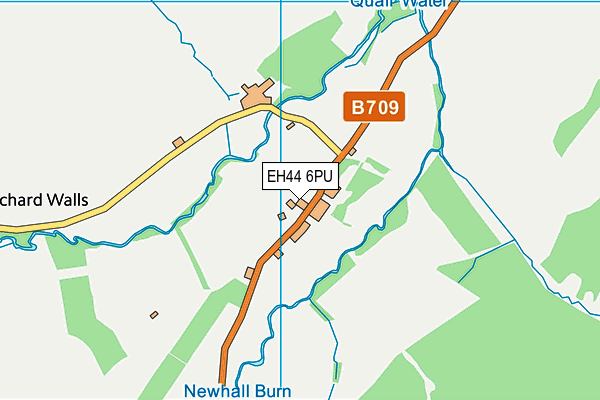 EH44 6PU map - OS VectorMap District (Ordnance Survey)