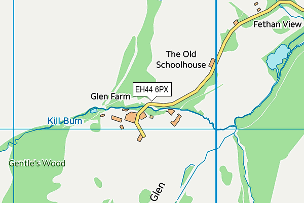 EH44 6PX map - OS VectorMap District (Ordnance Survey)