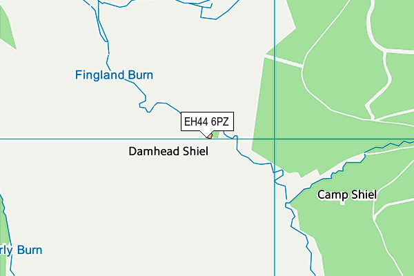 EH44 6PZ map - OS VectorMap District (Ordnance Survey)