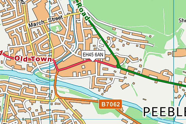 EH45 6AN map - OS VectorMap District (Ordnance Survey)