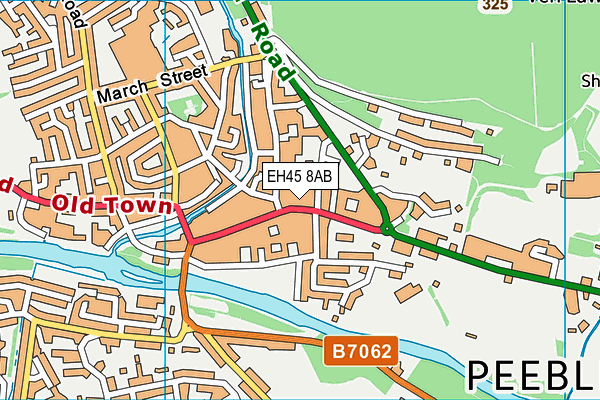 EH45 8AB map - OS VectorMap District (Ordnance Survey)