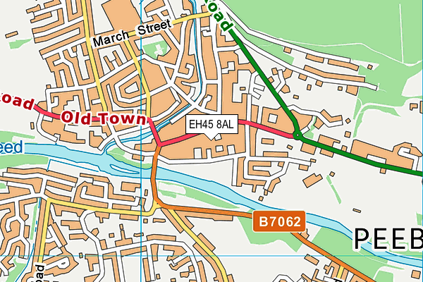 EH45 8AL map - OS VectorMap District (Ordnance Survey)