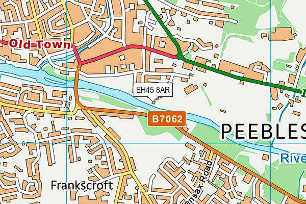 EH45 8AR map - OS VectorMap District (Ordnance Survey)