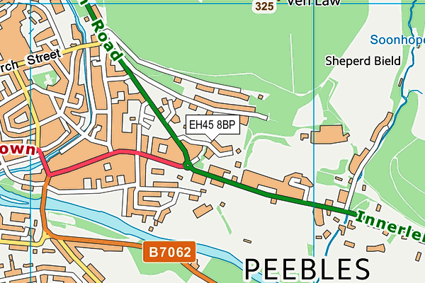 EH45 8BP map - OS VectorMap District (Ordnance Survey)