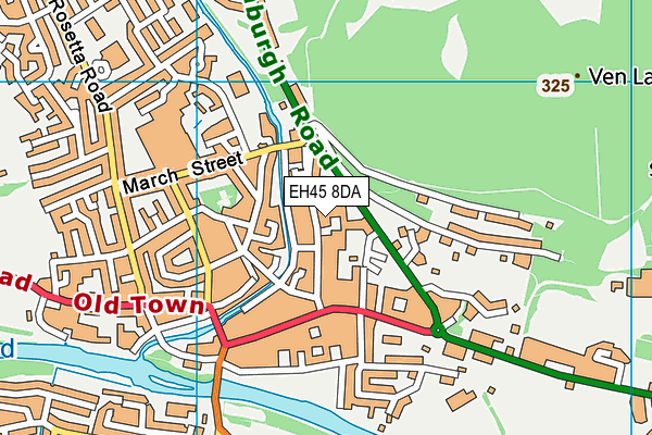 EH45 8DA map - OS VectorMap District (Ordnance Survey)