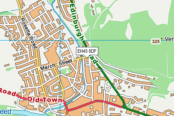 EH45 8DF map - OS VectorMap District (Ordnance Survey)