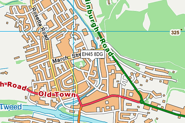 EH45 8DG map - OS VectorMap District (Ordnance Survey)