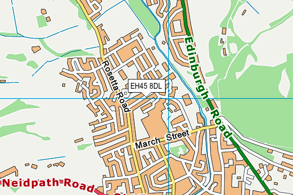 EH45 8DL map - OS VectorMap District (Ordnance Survey)