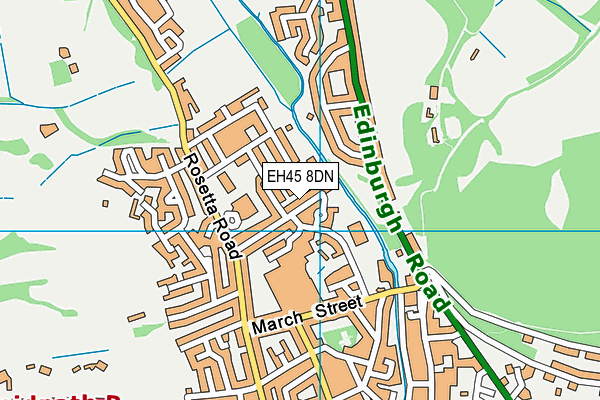 EH45 8DN map - OS VectorMap District (Ordnance Survey)