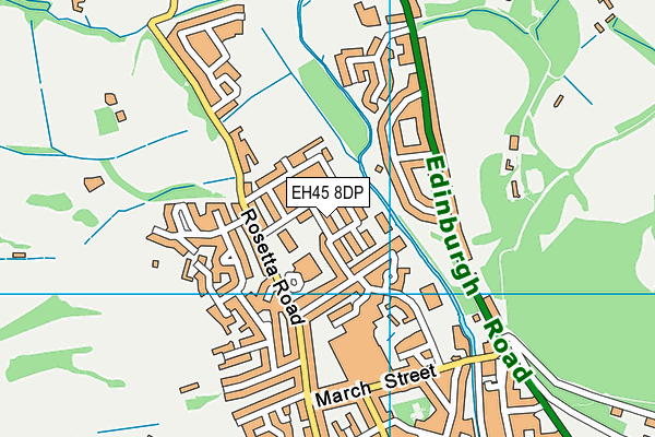 EH45 8DP map - OS VectorMap District (Ordnance Survey)