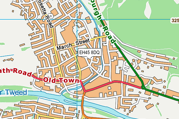 EH45 8DQ map - OS VectorMap District (Ordnance Survey)