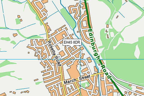 EH45 8DR map - OS VectorMap District (Ordnance Survey)